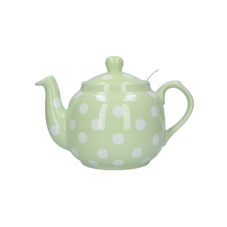 London Pottery, London Pottery Farmhouse 4 Cup Teapot - Peppermint with White Spots, Redber Coffee