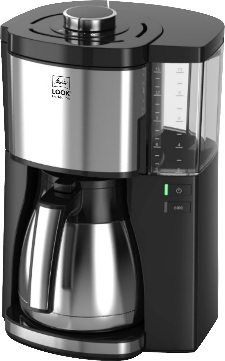Melitta Look V Therm Timer Black & Silver Redber Coffee