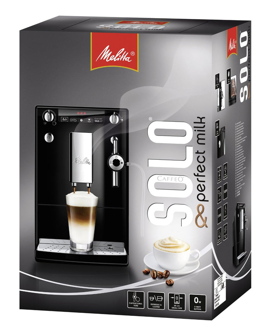 Melitta, Melitta Caffeo Solo & Perfect Milk (Black) E957-102, Redber Coffee