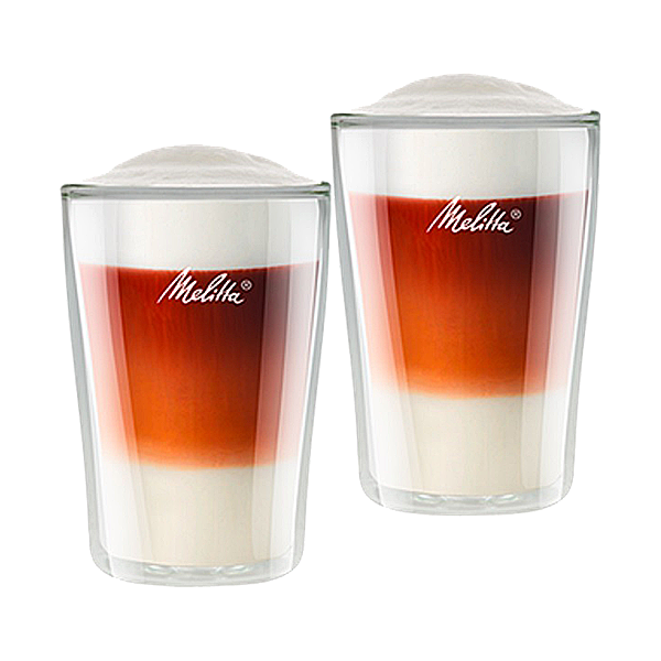 Melitta, Melitta Latte Macchiato Coffee Glasses Double Walled Set of 2 pcs, 0.30L, Redber Coffee