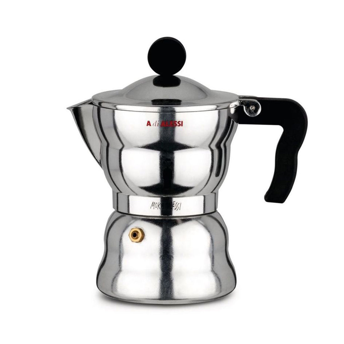 Alessi, Moka Alessi Stove Top Espresso Coffee Maker 3-cup by Alessandro Mendini, Redber Coffee