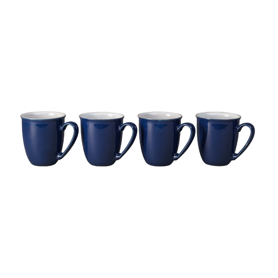 Denby, Denby Elements Dark Blue Set of 4 Coffee Beakers/Mugs, Redber Coffee