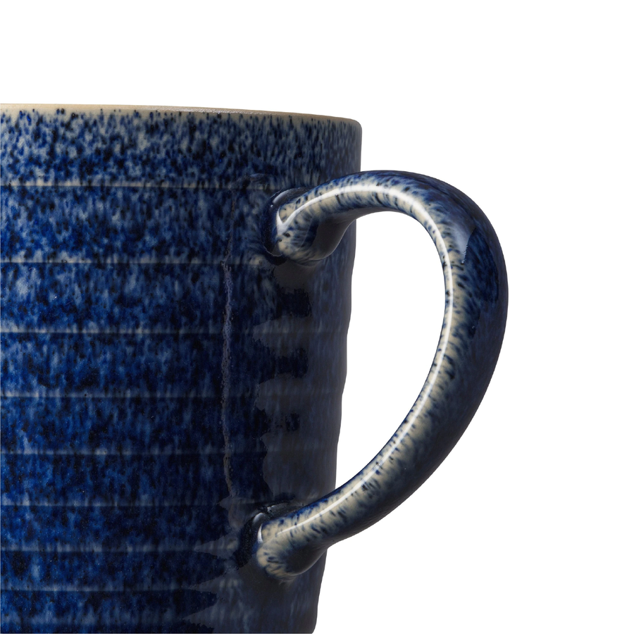 Denby, Denby Studio Blue Cobalt/Pebble Ridged Mug, Redber Coffee