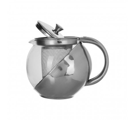 Premier Housewares, Premier Housewares Stainless Steel Teapot with Infuser 650ml, Redber Coffee