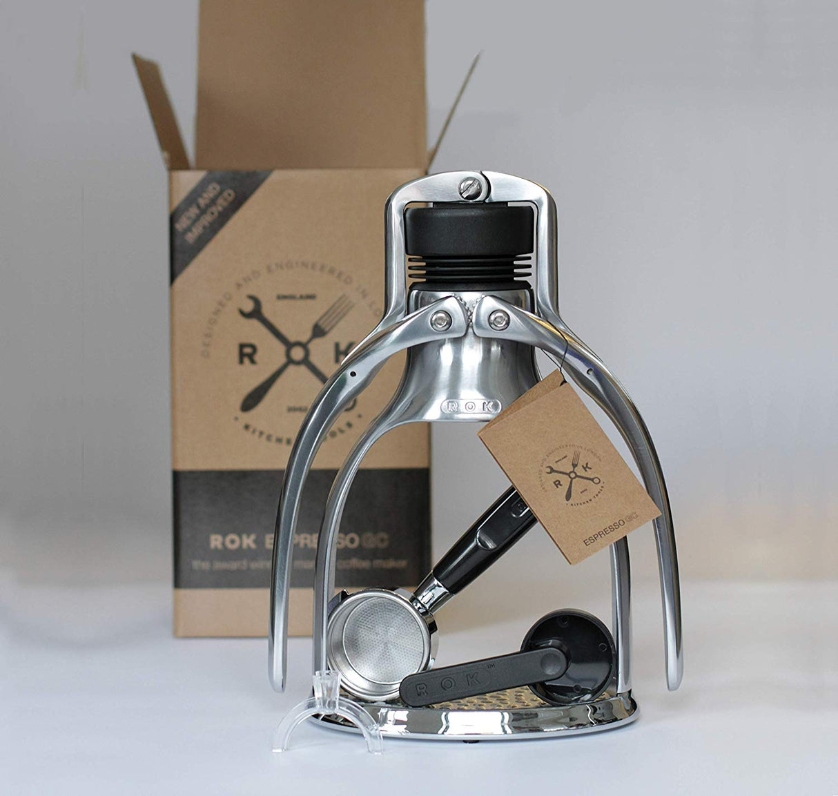 ROK, ROK EspressoGC Manual Espresso Coffee Maker with Free Coffee, Redber Coffee