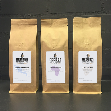Redber, Mixed Retail Coffee Bags - CAFE FRANCAIS 6 x BEAN / 6 x FILTER (12x250g), Redber Coffee