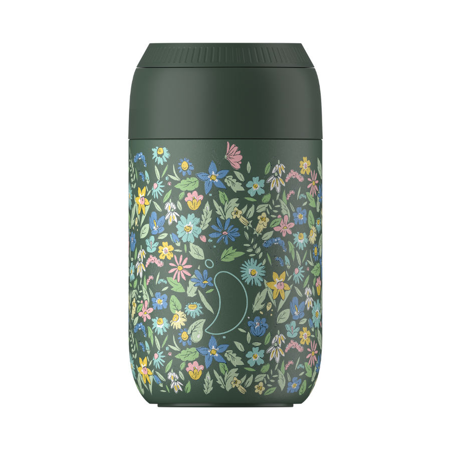 Chilly's, Chilly's Series 2 x Liberty 340ml Cup - Summer Sprigs Pine Green, Redber Coffee
