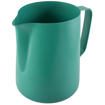 Redber, TEFLON - MILK PITCHER - Teflon Coated, Green (1000ml/32oz), Redber Coffee