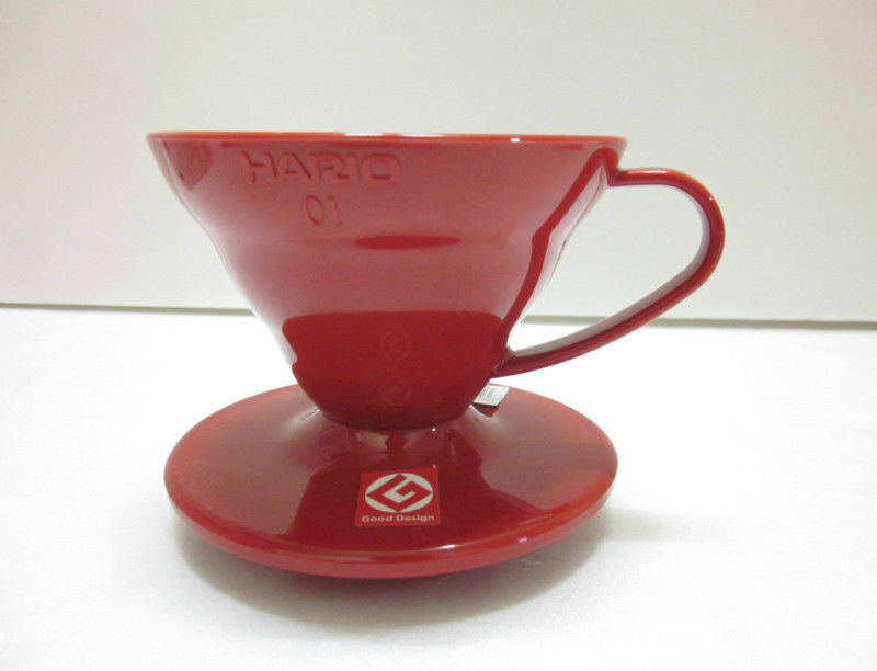 Hario, Hario V60 01 (1 Cup) Plastic Coffee Dripper - Red, Redber Coffee