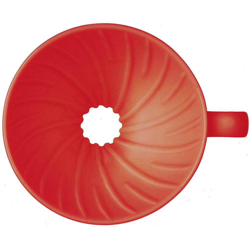 Hario, Hario V60 01 (1 Cup) Plastic Coffee Dripper - Red, Redber Coffee