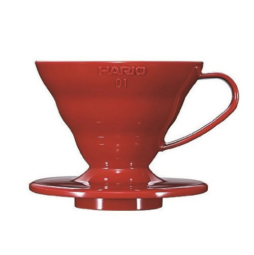 Hario, Hario V60 01 (1 Cup) Plastic Coffee Dripper - Red, Redber Coffee