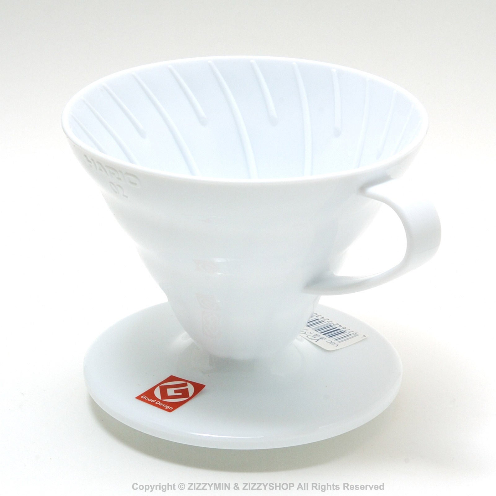 Hario, Hario V60 02 (2 Cups) Plastic Coffee Dripper - White, Redber Coffee