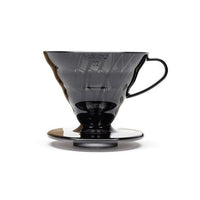 Hario, Hario V60 Coffee Dripper Plastic Size 02 & 40 Filter Papers - Transparent Black, Redber Coffee