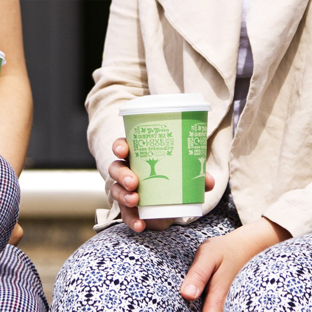 Vegware, Vegware Compostable Double Wall Cup, 89-Series - Green Tree 340ml / 12oz (Pack of 500), Redber Coffee