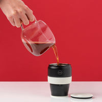 W10, W10 Hazlewood Collapsible Two Tiered Travel Mug 340ml - Black, Redber Coffee