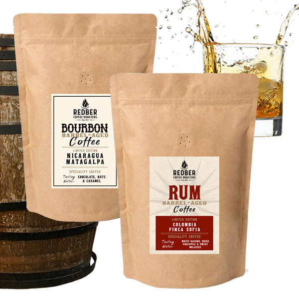 Redber, Barrel Aged Coffee Bundle - Bourbon & Rum Infused Coffee, Redber Coffee