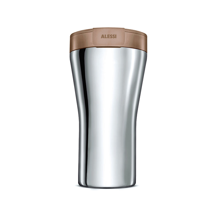Alessi, Alessi CAFFA Stainless Steel Travel Mug - Brown, Redber Coffee
