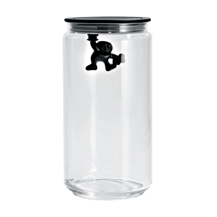 Alessi, Alessi Gianni Glass Storage Jar, 140 cl - Black, Redber Coffee