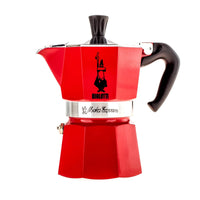 Bialetti, Bialetti Moka Express Aluminium Stovetop Coffee Maker (3 Cup) - Red, Redber Coffee