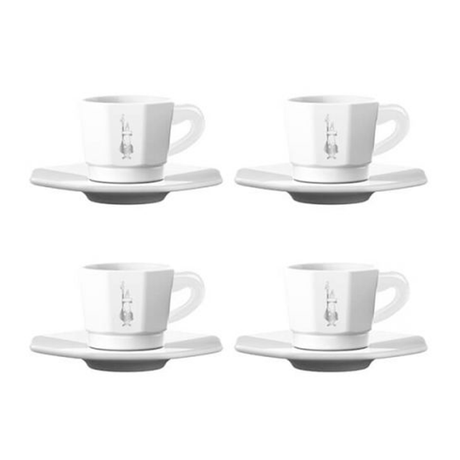 Barista & Co., Bialetti Moka Espresso Cups (Set of 4) White, Redber Coffee