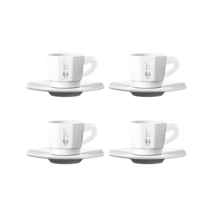 Barista & Co., Bialetti Moka Espresso Cups (Set of 4) White, Redber Coffee