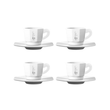 Barista & Co., Bialetti Moka Espresso Cups (Set of 4) White, Redber Coffee