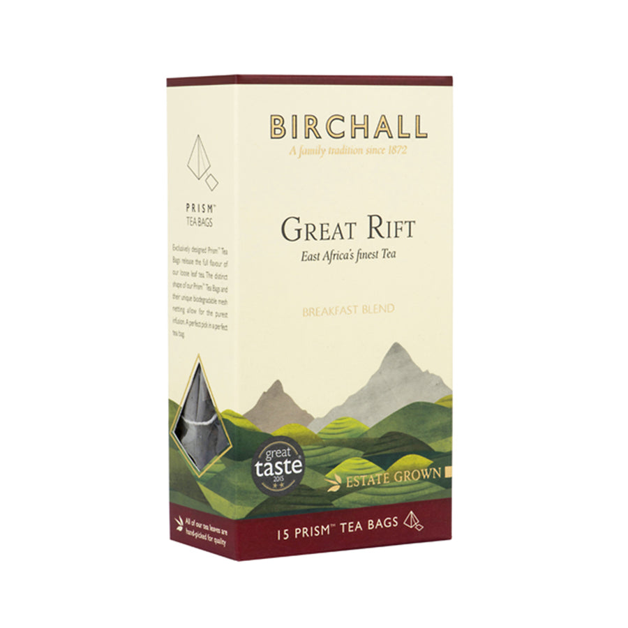 Birchall, Birchall Plant-Based Prism Tea Bags 15pcs - Great Rift Breakfast Blend (RFA Certified), Redber Coffee