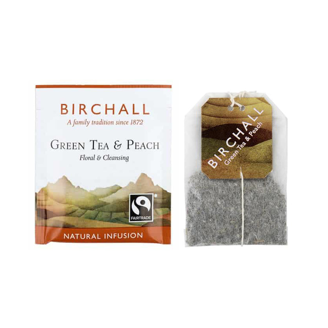 Birchall, Birchall Enveloped Tea Bags 25pcs - Green Tea & Peach, Redber Coffee