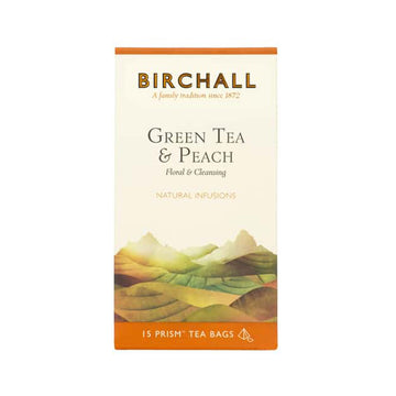 Birchall, Birchall Plant-Based Prism Tea Bags 15pcs - Green Tea & Peach, Redber Coffee