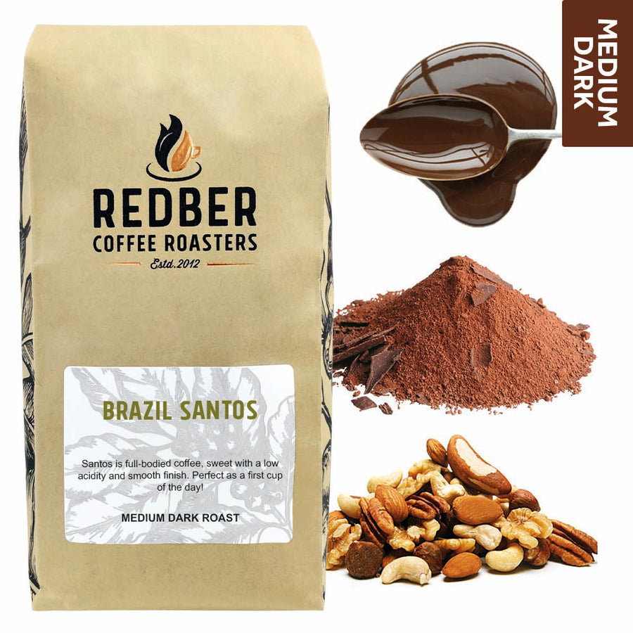 Redber, BRAZIL SANTOS - Medium-Dark Roast Coffee, Redber Coffee