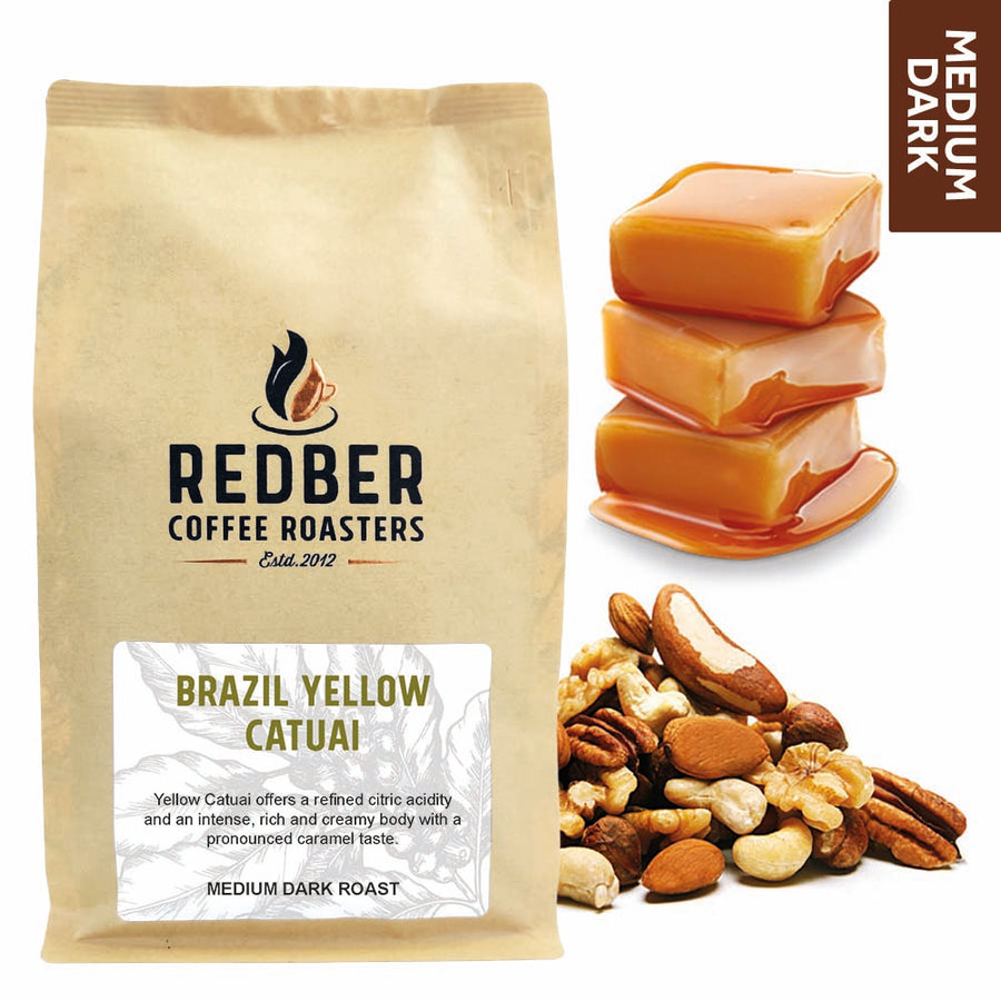 Redber, BRAZIL IPANEMA YELLOW CATUAI - Medium-Dark Roast Coffee, Redber Coffee