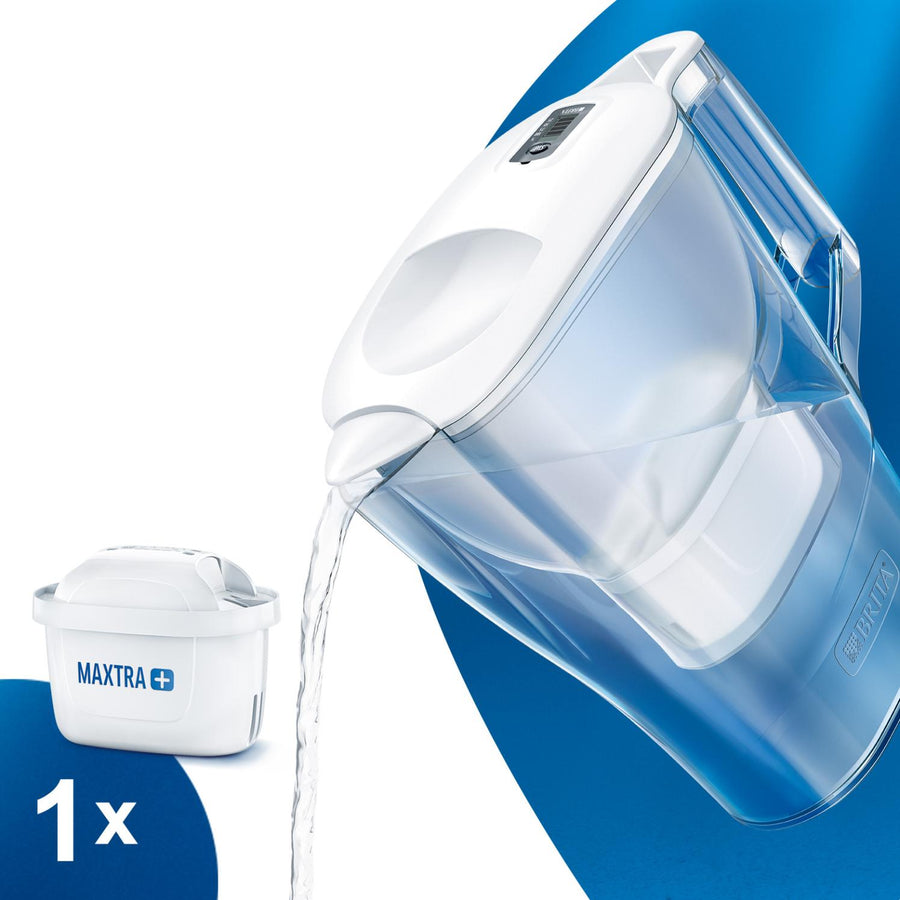 Brita, BRITA ALUNA Cool Water Filter Jug - 2.4L, White with 1 MAXTRA Cartridge, Redber Coffee