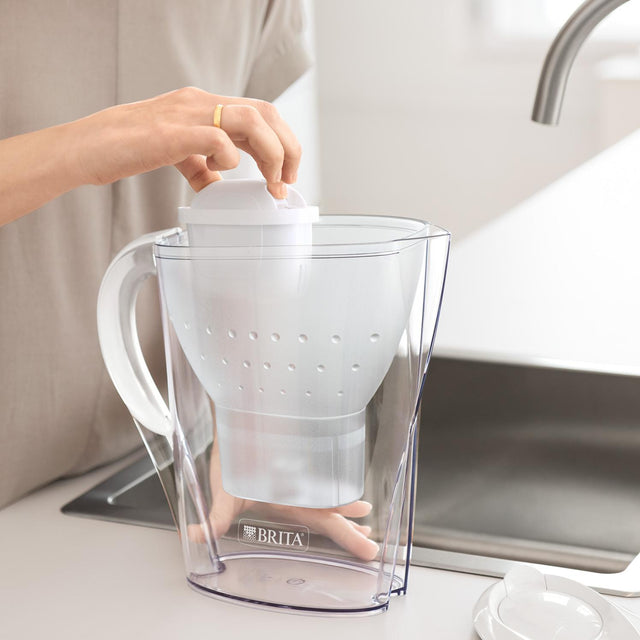 Brita, BRITA MARELLA Cool Water Filter Jug 2.4L White with 1 MAXTRA Cartridge, Redber Coffee