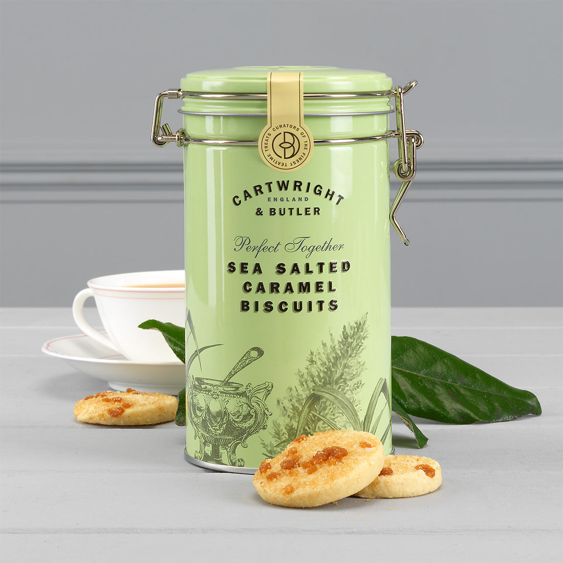 Cartwright & Butler, Cartwright & Butler Salted Caramel Biscuits in Tin, Redber Coffee