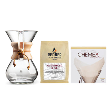 Redber, Chemex Pour Over 6-Cup Coffee Starter Kit, Redber Coffee