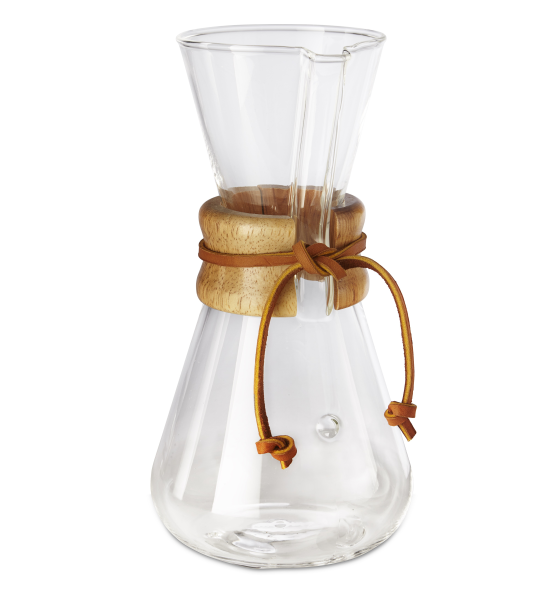 Chemex, Chemex Pour Over CM-1C 3-Cup Classic Series Glass Coffeemaker, Redber Coffee
