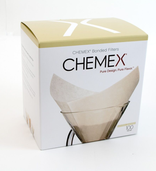 Chemex, Chemex FS-100 Pre-folded Coffee Paper Filter Squares 100pcs, Redber Coffee