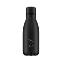 Chilly's, Chilly's Vacuum Insulated Stainless Steel 260ml Drinking Bottle - Monochrome All Black, Redber Coffee