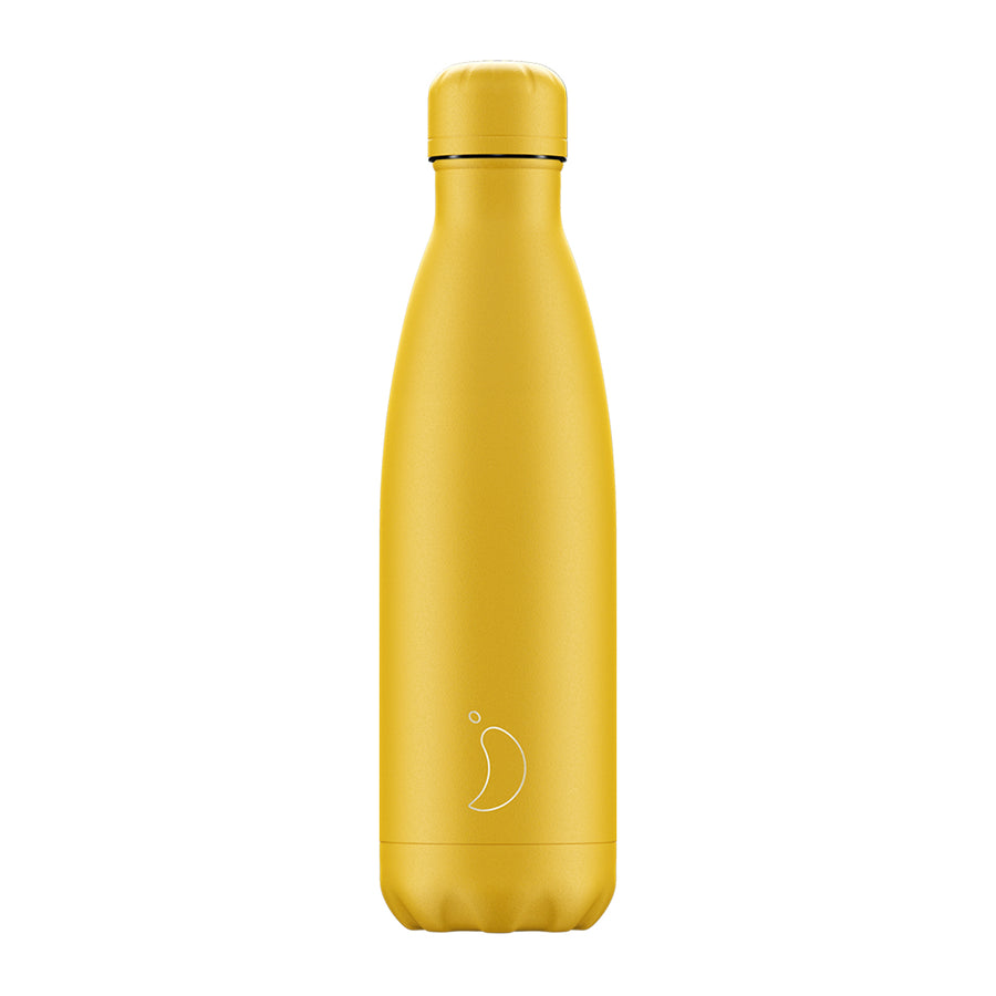 Chilly's, Chilly's Vacuum Insulated Stainless Steel 500ml Drinking Bottle  - Matte All Burnt Yellow, Redber Coffee