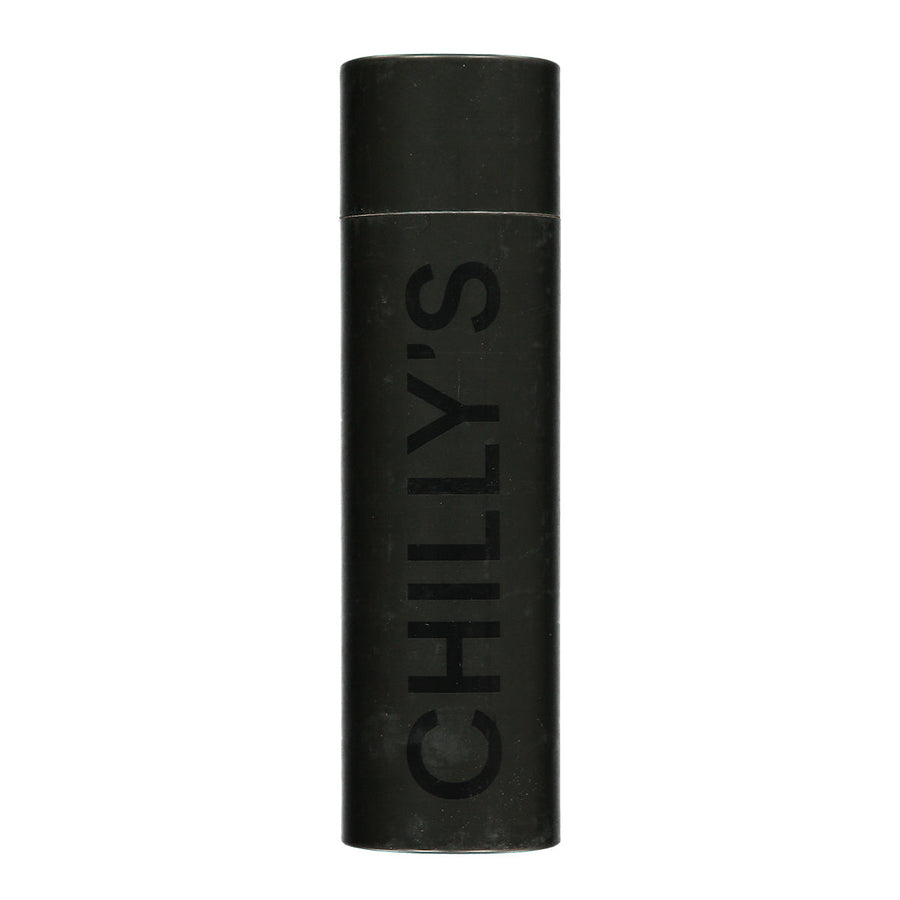 Chilly's, Chilly's Vacuum Insulated Stainless Steel 500ml Drinking Bottle - Monochrome All Black, Redber Coffee
