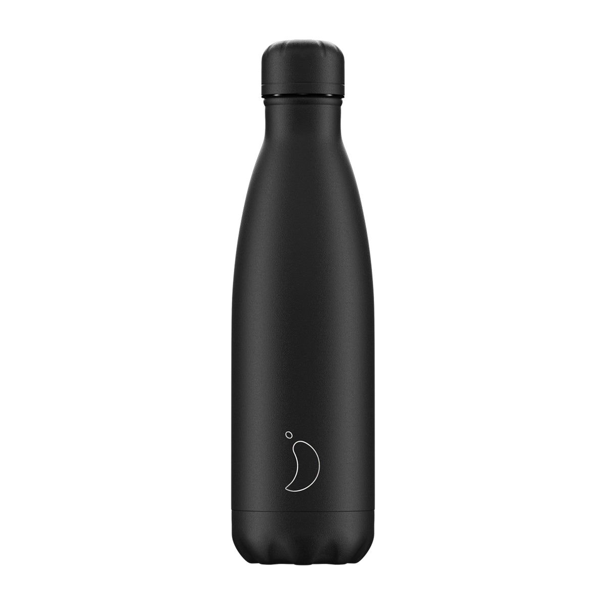 Chilly's, Chilly's Vacuum Insulated Stainless Steel 500ml Drinking Bottle - Monochrome All Black, Redber Coffee