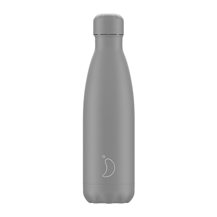 Chilly's, Chilly's Vacuum Insulated Stainless Steel 500ml Drinking Bottle - Monochrome All Grey, Redber Coffee