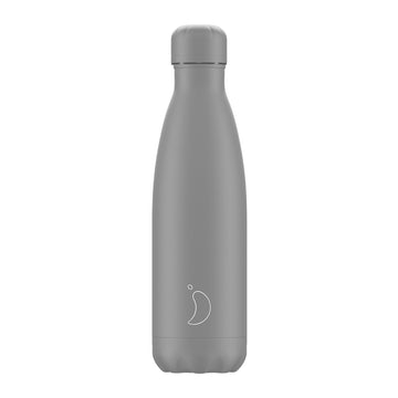 Chilly's, Chilly's Vacuum Insulated Stainless Steel 500ml Drinking Bottle - Monochrome All Grey, Redber Coffee