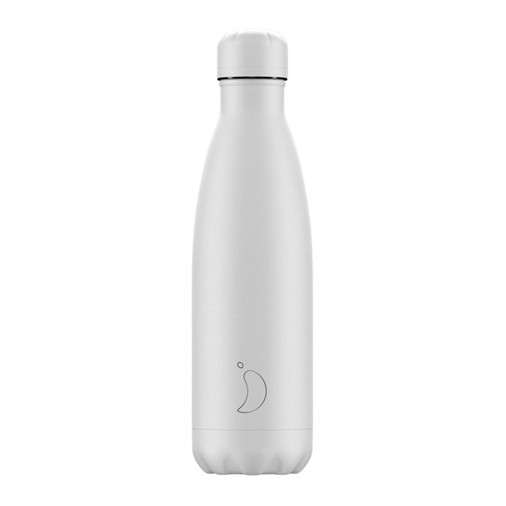 Chilly's, Chilly's Vacuum Insulated Stainless Steel 500ml Drinking Bottle - Monochrome All White, Redber Coffee