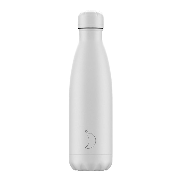 Chilly's, Chilly's Vacuum Insulated Stainless Steel 500ml Drinking Bottle - Monochrome All White, Redber Coffee