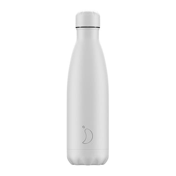 Chilly's, Chilly's Vacuum Insulated Stainless Steel 500ml Drinking Bottle - Monochrome All White, Redber Coffee