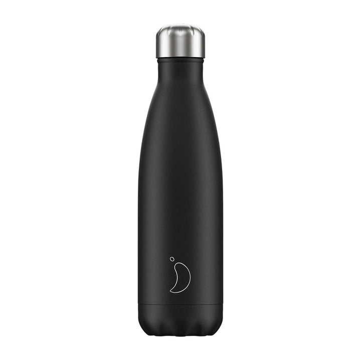 Chilly's, Chilly's Vacuum Insulated Stainless Steel 500ml Drinking Bottle - Monochrome Black, Redber Coffee