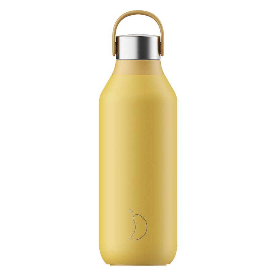 Chilly's, Chilly's Vacuum Insulated Stainless Steel 500ml Drinking Bottle Series 2 - Pollen Yellow, Redber Coffee
