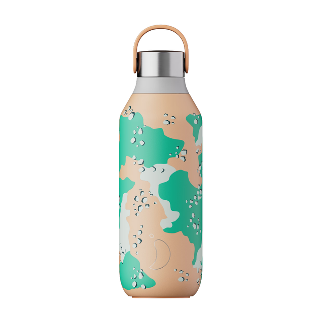 Chilly's Series 2 Stainless Steel 500ml Bottle Studio Desert Camo - Orange
