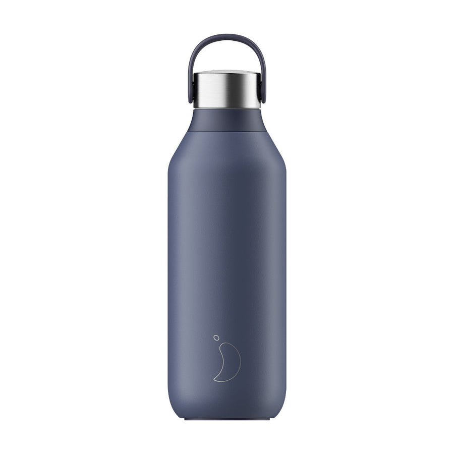 Chilly's, Chilly's Vacuum Insulated Stainless Steel 500ml Drinking Bottle Series 2 - Whale Blue with Free Coffee, Redber Coffee